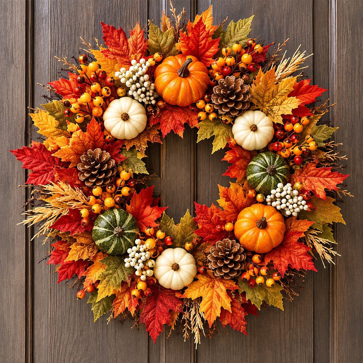 Autumn Harvest Front Door Wreath