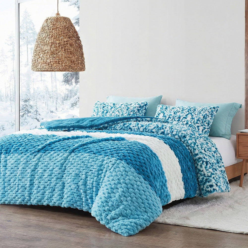Plush Faux Fur Comforter Set (3-Piece)
