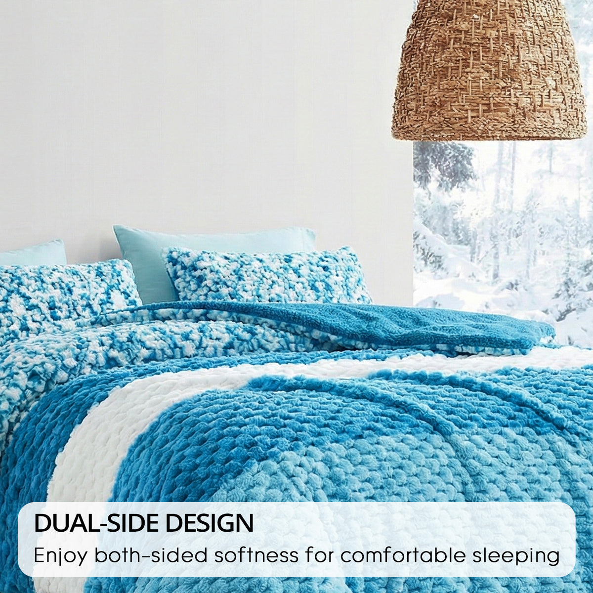 Plush Faux Fur Comforter Set (3-Piece)